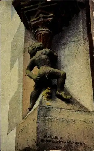 Ak Goslar am Harz, Dukatenmännchen an der Kaiserworth