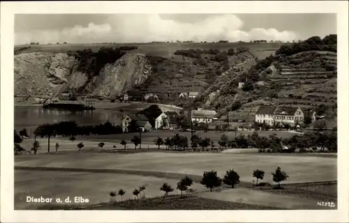 Ak Diesbar Seußlitz Nünchritz an der Elbe, Panorama