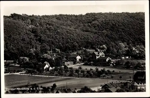 Ak Nieschütz Diesbar Seußlitz Nünchritz an der Elbe, Panorama