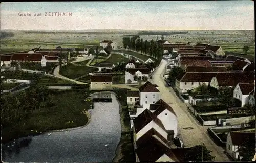 Ak Zeithain in Sachsen, Panorama