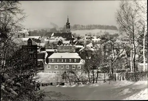 Ak Thum im Erzgebirge Sachsen, Ortansicht, Winter