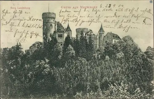 Ak Meiningen in Thüringen, Schloss Landsberg