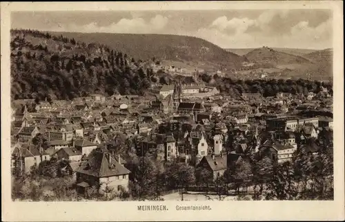 Ak Meiningen in Thüringen, Gesamtansicht
