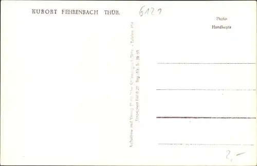 Ak Fehrenbach Masserberg im Thüringer Schiefergebirge, Ortschaft