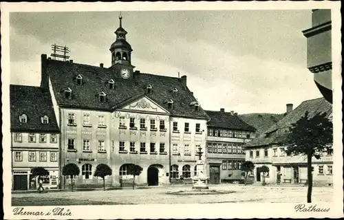 Ak Themar Thüringen, Rathaus, Ratskeller, Sparkasse