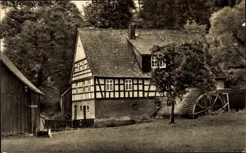 Ak Biberau Schleusegrund in Thüringen, Mühle im Bibergrund