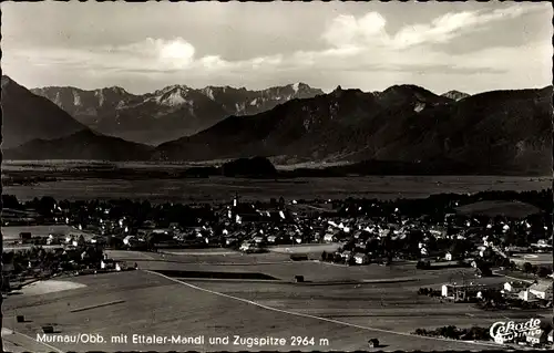 Ak Murnau am Staffelsee, mit Ettaler-Mandl und Zugspitze