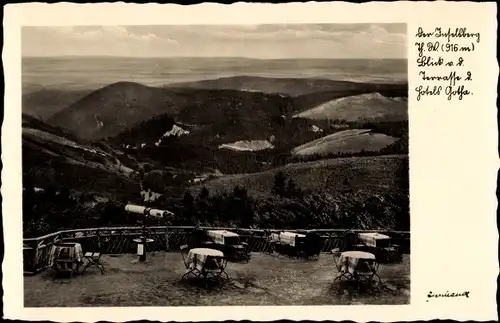 Ak Brotterode in Thüringen, Inselsberg, Blick von der Terrasse des Hotel Gotha