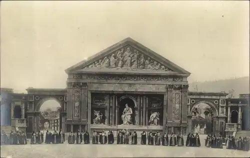 Ak Oberammergau in Oberbayern, Szenen aus dem Oberammergauer Passionsspiel 1900. Bühne