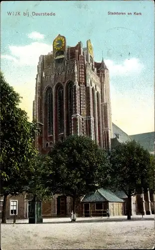 Ak Wijk bij Duurstede Utrecht, Stadstoren en Kerk