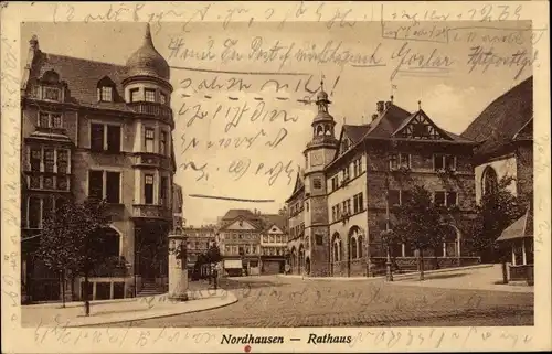 Ak Nordhausen am Harz, Rathaus
