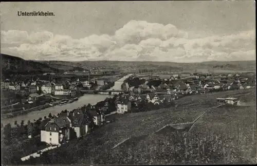 Ak Untertürkheim Stuttgart in Württemberg, Gesamtansicht