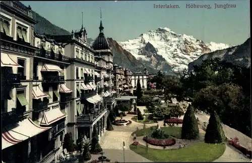 Ak Interlaken Kanton Bern Schweiz, Höhenweg, Jungfrau