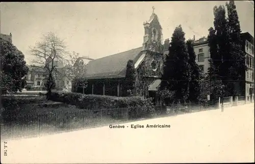 Ak Genève Genf Stadt, Église Américaine