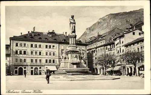 Ak Bozen Bolzano Südtirol, Piazza Walter, Monument