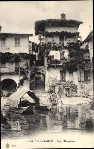 Ak Isola dei Pescatori Isola Superiore Lago Maggiore Piemonte, Teilansicht