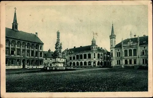 Ak Zákupy Reichstadt Region Reichenberg, Marktplatz