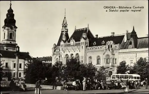 Ak Oradea Großwardein Nagyvárad Rumänien, Biblioteca Centrala a Sfatului popular regional