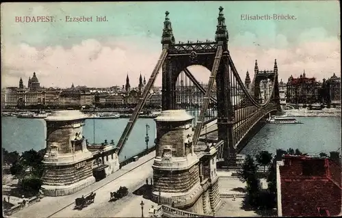 Ak Budapest Ungarn, Elisabeth Brücke