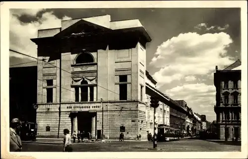 Ak Praha Prag Tschechien, Dum vytvarneho umeni, Straßenbahn