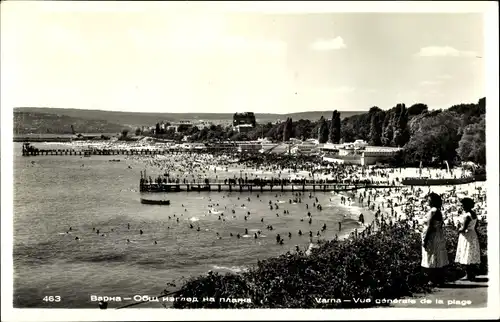 Ak Warna Varna Bulgarien, Uferpartie, Vue generale de la plage