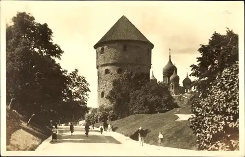 Foto Ak Tallinn Reval Estland, Partie am Turm