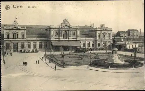 Ak Louvain Leuven Flämisch Brabant, La Gare, Denkmal