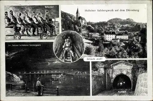 Ak Hallein Tennengau in Salzburg, Halleiner Salzbergwerk a. d. Dürrnberg