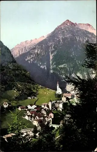 Ak Göschenen Goeschenen Kanton Uri, Panorama, Gotthardbahn