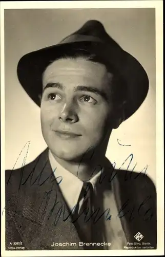 Ak Schauspieler Joachim Brennecke, Portrait, Autogramm