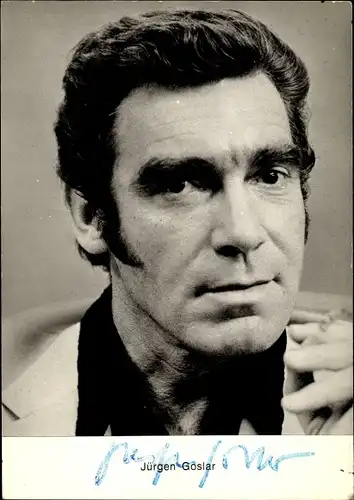 Ak Schauspieler Jürgen Goslar, Portrait, Autogramm