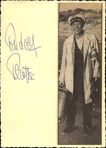 Ak Schauspieler Rudolf Platte, Portrait, Autogramm