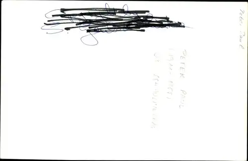Foto Schauspieler Peter Paul, Portrait, Autogramm