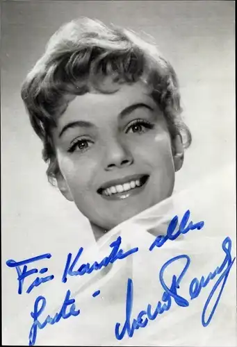 Foto Schauspielerin Maria Perschy, Portrait, Autogramm