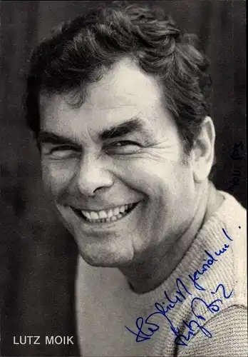 Ak Schauspieler Lutz Moik, Portrait, Autogramm