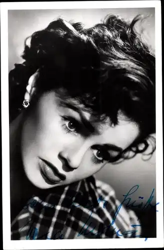 Foto Schauspielerin Vera Molnar, Portrait, Autogramm