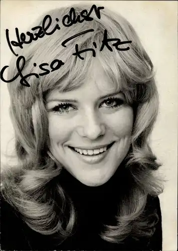 Ak Schauspielerin Lisa Fitz, Portrait, Autogramm