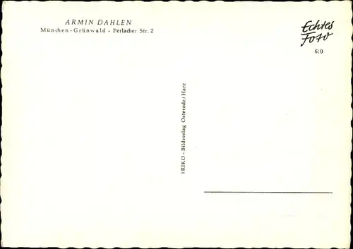 Ak Schauspieler Armin Dahlen, Portrait, Autogramm