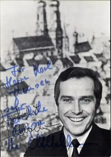 Ak Fernsehmoderator Carlheinz Hollmann, Portrait, Zweites Deutsches Fernsehen