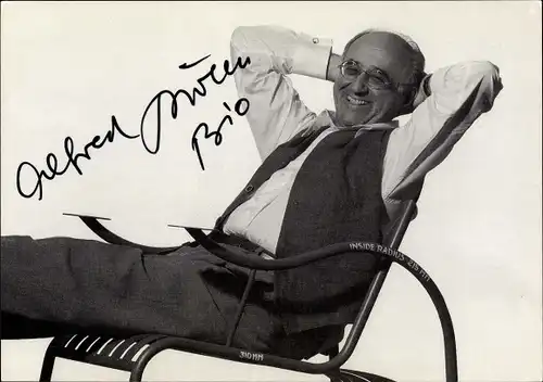 Ak Jurist und Fernsehmoderator Alfred Biolek, Autogramm