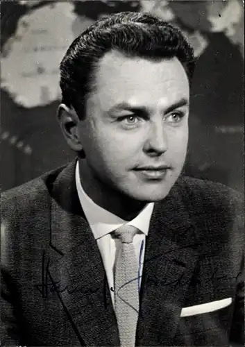 Ak Journalist und Moderator Hanns Joachim Friedrichs, Autogramm