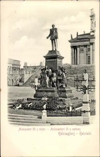 Ak Helsinki Helsingfors Finnland, Denkmal Alexander II