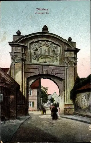 Ak Sulechów Züllichau Ostbrandenburg, Crossener Tor