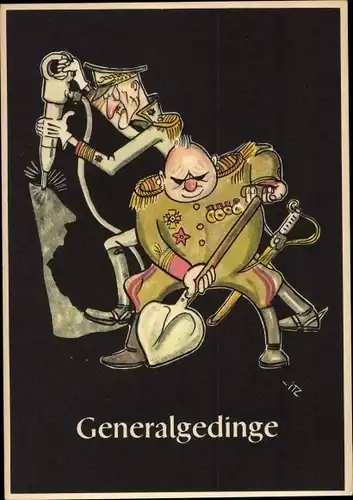 Künstler Ak H. Moritz, Generalgedinge, Lustige Gezähekiste, bergmännische Begriffe