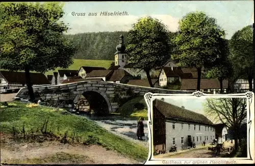 Ak Häselrieth Hildburghausen in Thüringen, Gasthaus Zur grünen Haselstaude