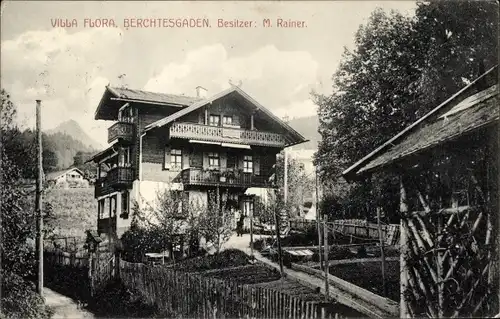 Ak Berchtesgaden in Oberbayern, Pension Villa Flora