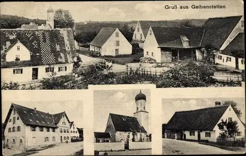 Ak Geibenstetten Neustadt an der Donau Niederbayern, Blick auf den Ort, Kirche, Gasthaus