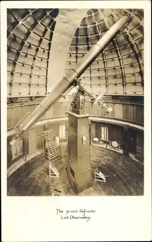 Ak Kalifornien USA, Lick Observatory, Refractor, Planetarium