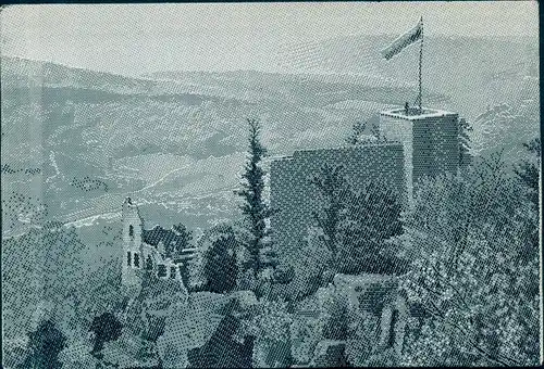 Seiden Ak Baden Baden am Schwarzwald, Altes Schloss, Ruine