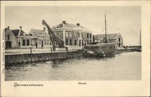 Ak Brouwershaven Zeeland, Haven
